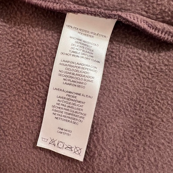 Calvin Klein Performance Purple Fleece Zip Up Jacket Size Small - Picture 7 of 10